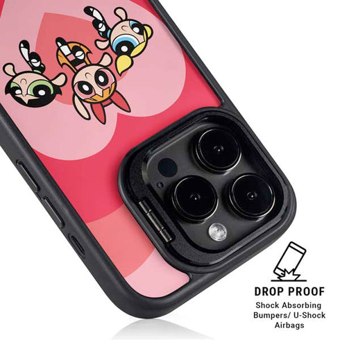 Cartoon Network Powerpuff Girls Hearts iPhone 15 Pro Max Kickstand Case